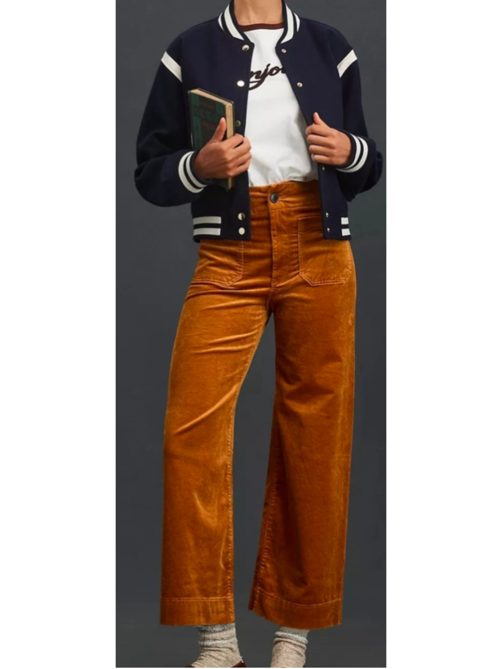 Anthropologie Maeve The Colette Crop Wide-Leg Pants The Corduroy Edition Size 28